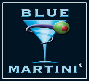 blue martini cocktail party